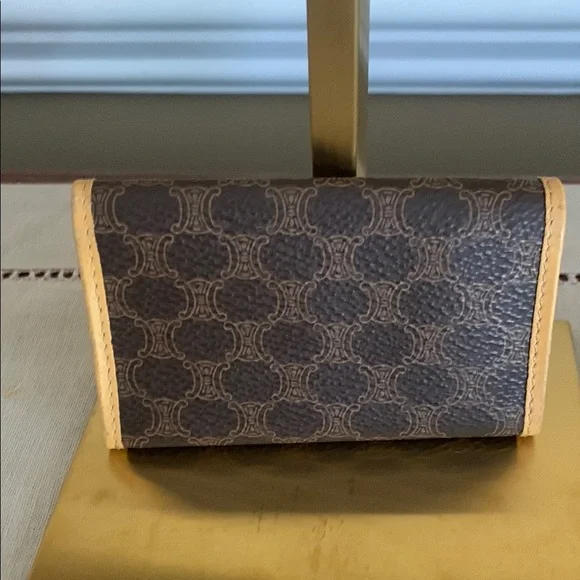 Celine Brown and Tan Monogram key holder